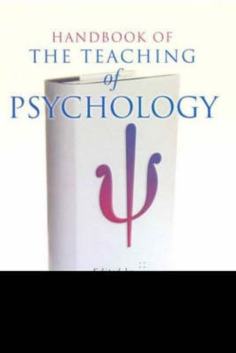 Cover image for Handbook of the Teaching of Psychology