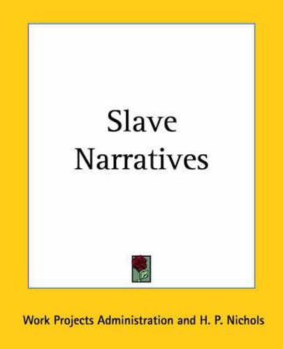 Cover image for Slave Narratives