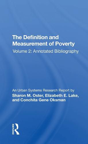 Cover image for The Definition and Measurement of Poverty: Volume 2: Annotated Bibliography
