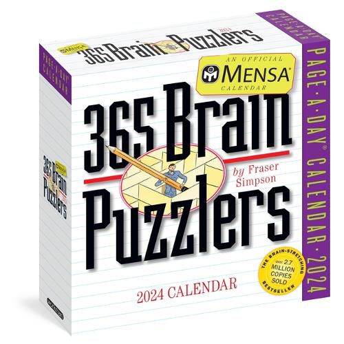 Mensa 365 Brain Puzzlers PageADay Calendar 2024, Workman Calendars, Fraser Simpson