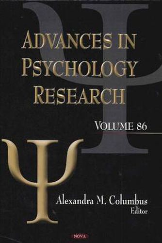 Cover image for Advances in Psychology Research: Volume 86