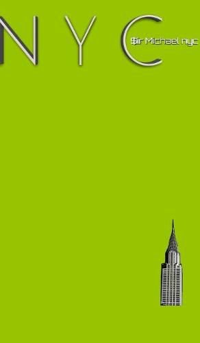 NYC Chrysler building chartruce grid style page notepad Michael Limited edition