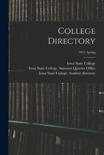 Cover image for College Directory; 1917: spring