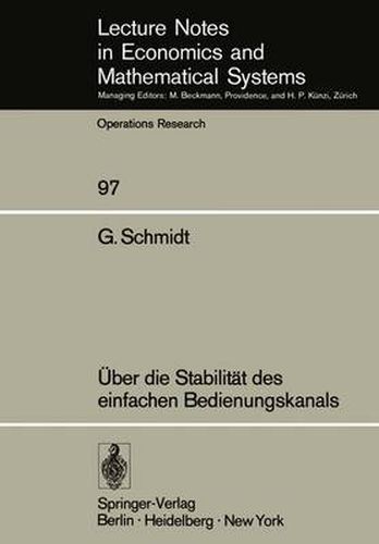 Cover image for Uber die Stabilitat des Einfachen Bedienungskanals