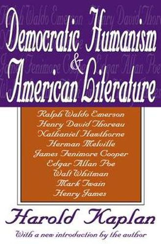 Cover image for Democratic Humanism and American Literature