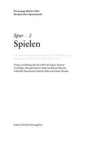 Cover image for Spur 2 Spielen: Privatzeug 1856 bis 2012