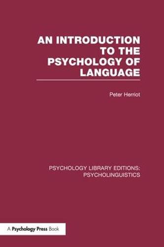 Cover image for An Introduction to the Psychology of Language