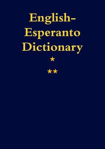 Cover image for English-Esperanto. A Dictionary