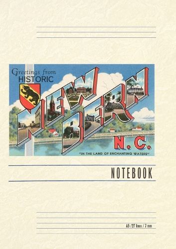Cover image for Vintage Lined Notebook Greetings from New Bern