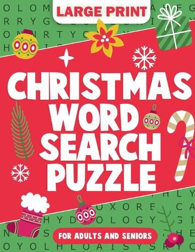 Cover image for Christmas Facts Word Search Puzzle For Seniors