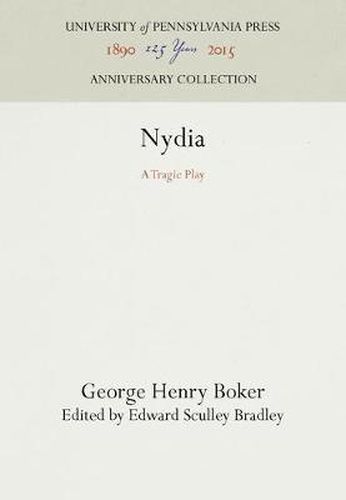 Cover image for Nydia: A Tragic Play
