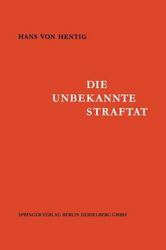 Cover image for Die Unbekannte Straftat