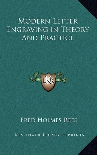 Cover image for Modern Letter Engraving in Theory and Practice