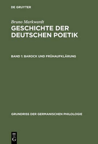 Cover image for Barock Und Fruhaufklarung