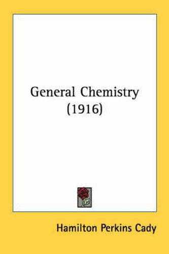 Cover image for General Chemistry (1916)