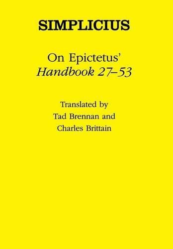 Cover image for On Epictetus'  Handbook 27-53