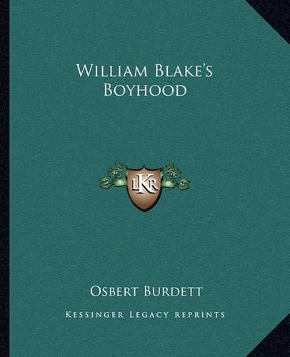 William Blake's Boyhood