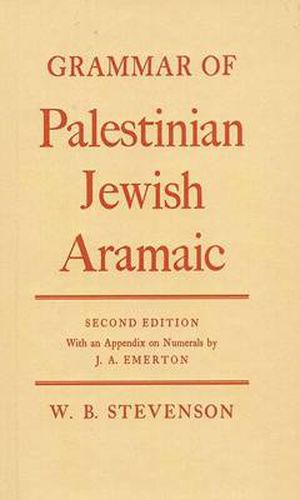 Cover image for Grammar of Palestinian Jewish Aramaic