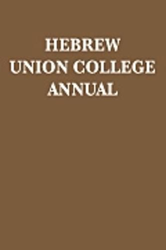 Hebrew Union College Annual Volume 87