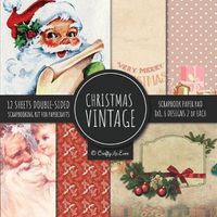 Cover image for Vintage Christmas Scrapbook Paper Pad 8x8 Scrapbooking Kit for Papercrafts, Cardmaking, DIY Crafts, Holiday Theme, Retro Design