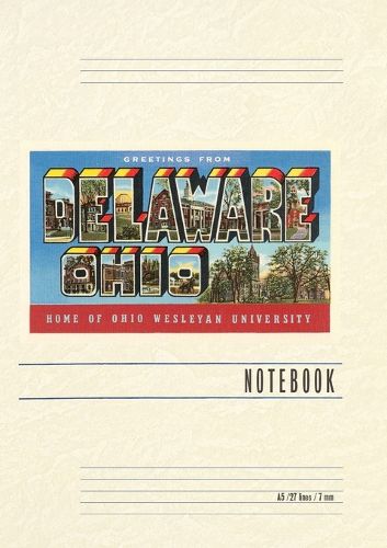 Cover image for Vintage Lined Notebook Greetings from Delaware, Ohio