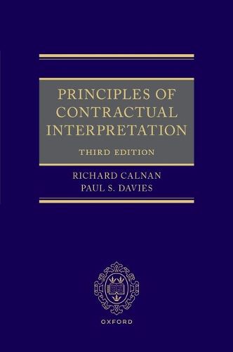 Cover image for Principles of Contractual Interpretation 3e