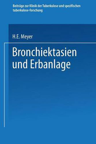 Cover image for Bronchiektasien Und Erbanlage