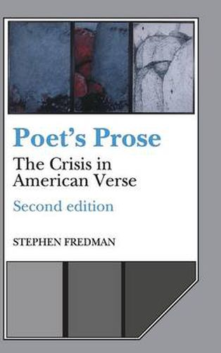 Cover image for Poet's Prose: The Crisis in American Verse