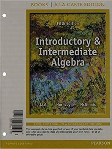 Introductory & Intermediate Algebra