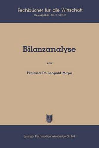 Cover image for Bilanzanalyse