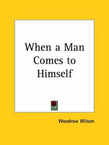 Cover image for When a Man Comes to Himself (1901)