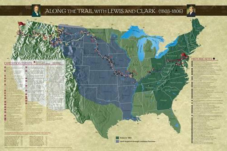 Cover image for Along the Trail with Lewis and Clark Poster, Revised Edition