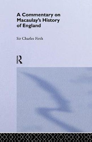 Cover image for Commentary on Macaulay's History of England