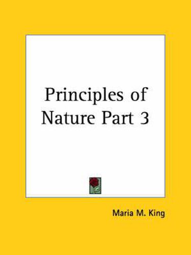 Cover image for Principles of Nature Vol. 3 (1880)