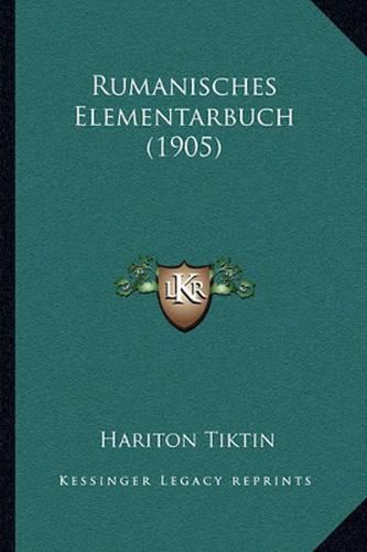 Cover image for Rumanisches Elementarbuch (1905)