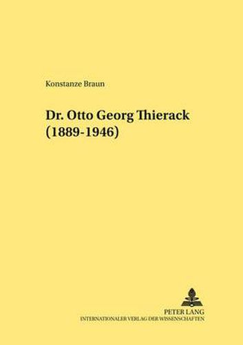 Cover image for Dr. Otto Georg Thierack- (1889-1946)