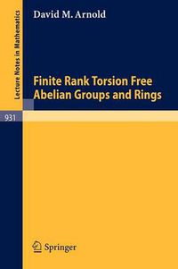 Cover image for Finite Rank Torsion Free Abelian Groups and Rings