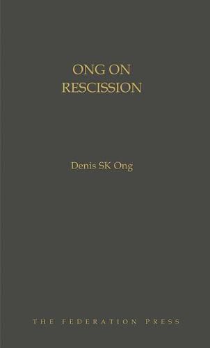 Cover image for Ong on Rescission