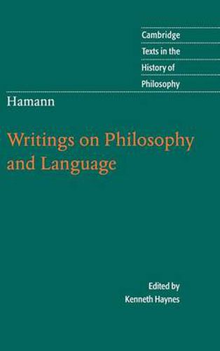 Cover image for Hamann: Writings on Philosophy and Language