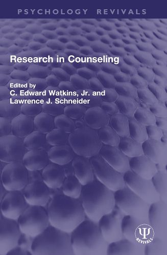 Cover image for Research in Counseling