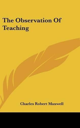 Cover image for The Observation of Teaching