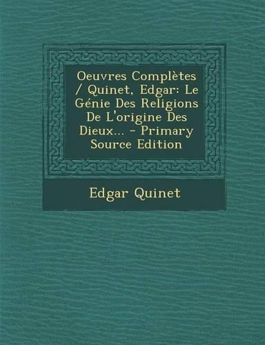 Cover image for Oeuvres Completes / Quinet, Edgar