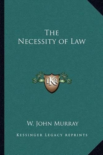 Cover image for The Necessity of Law