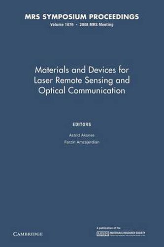 Cover image for Materials and Devices for Laser Remote Sensing and Optical Communication: Volume 1076