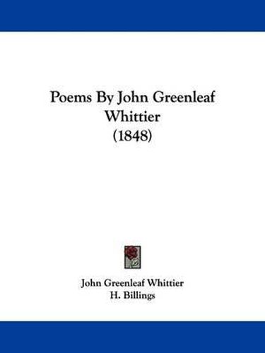 Cover image for Poems By John Greenleaf Whittier (1848)