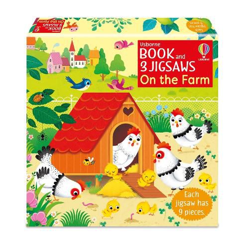 Cover image for Usborne Book and 3 Jigsaws: On the Farm
