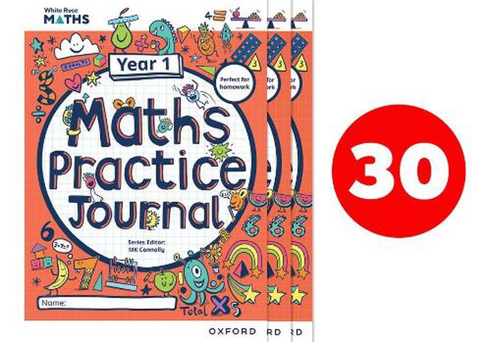 Cover image for White Rose Maths Practice Journals Year 1 Workbooks: Pack of 30