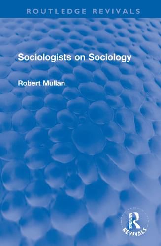Cover image for Sociologists on Sociology