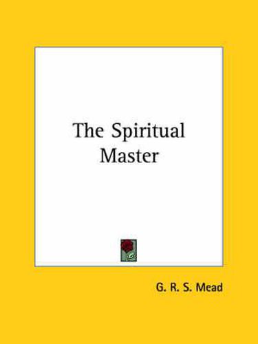 Cover image for The Spiritual Master