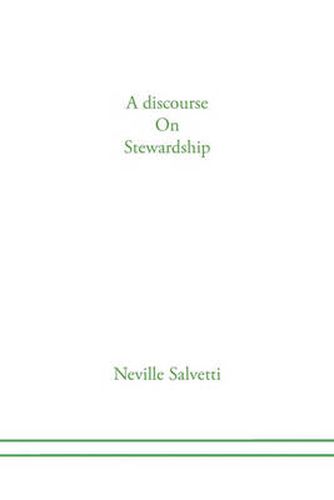 Cover image for A discourse on Stewardship